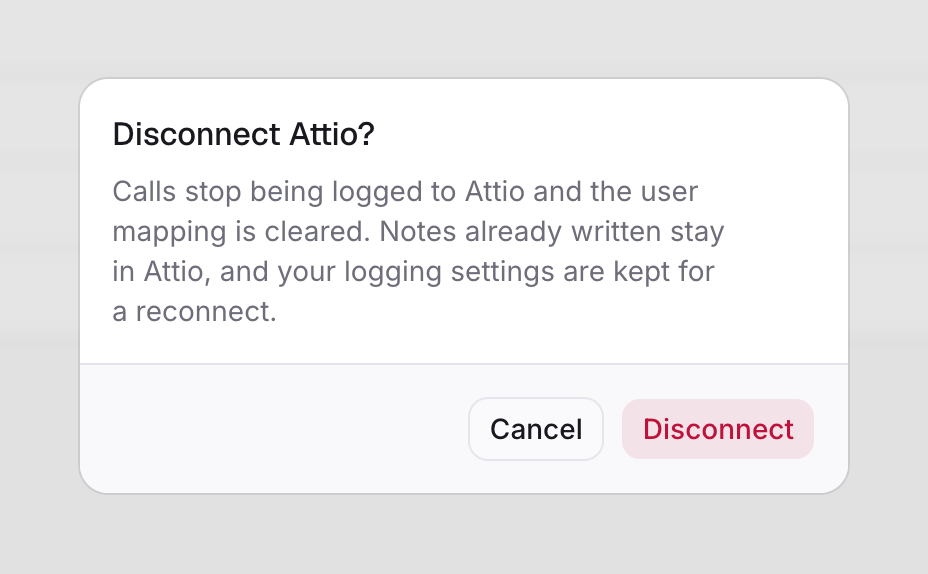 The Disconnect confirmation.